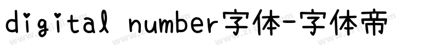digital number字体字体转换